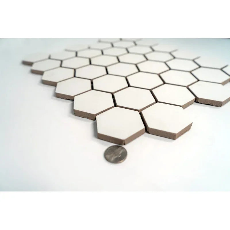 2-inch Hexagon Matte White Porcelain Mosaic Tile For Walls & Floors (Copy) 2-inch Hexagon Matte White Porcelain Mosaic Tile For Walls & Floors (Copy)