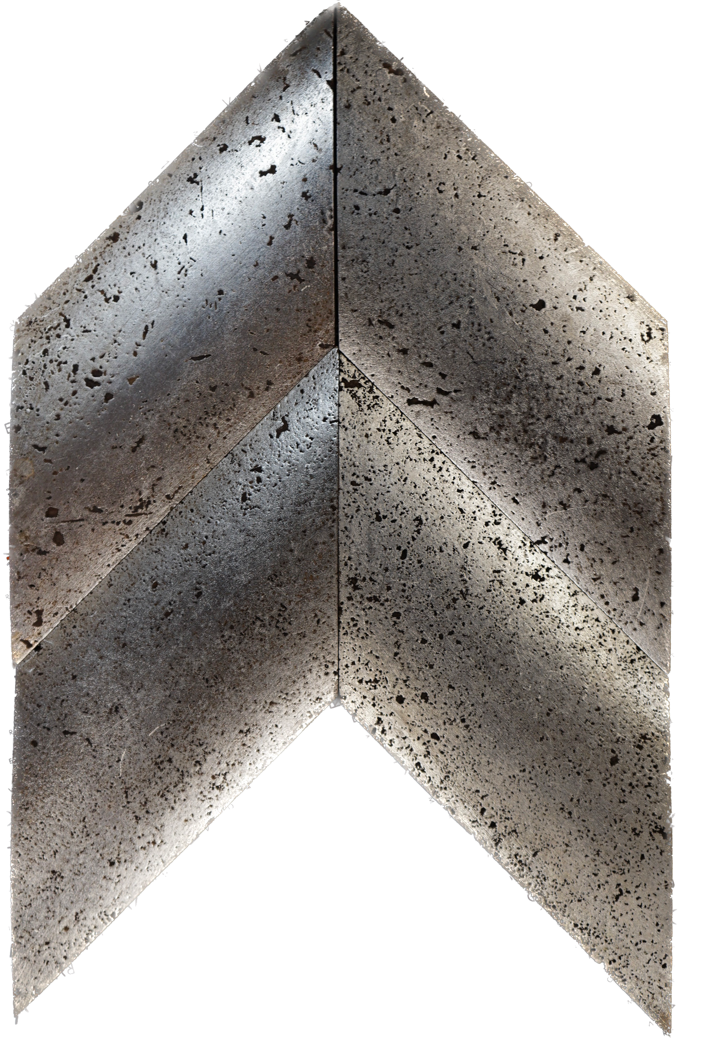 Chevron Silver Foil Travertine 4x7.5 Singular Tile For Walls & Floors