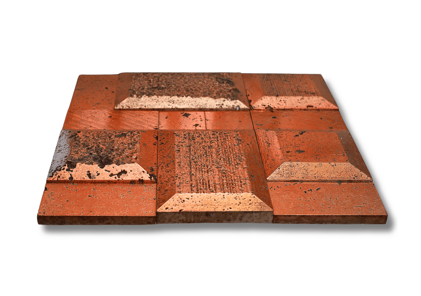 Stoneage Bronze Foil 12x12 Marble Mosaic Wall Tile