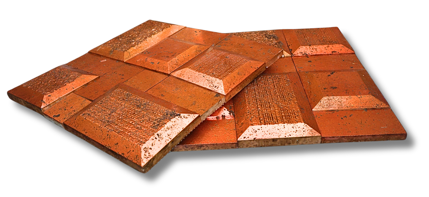 Stoneage Bronze Foil 12x12 Marble Mosaic Wall Tile