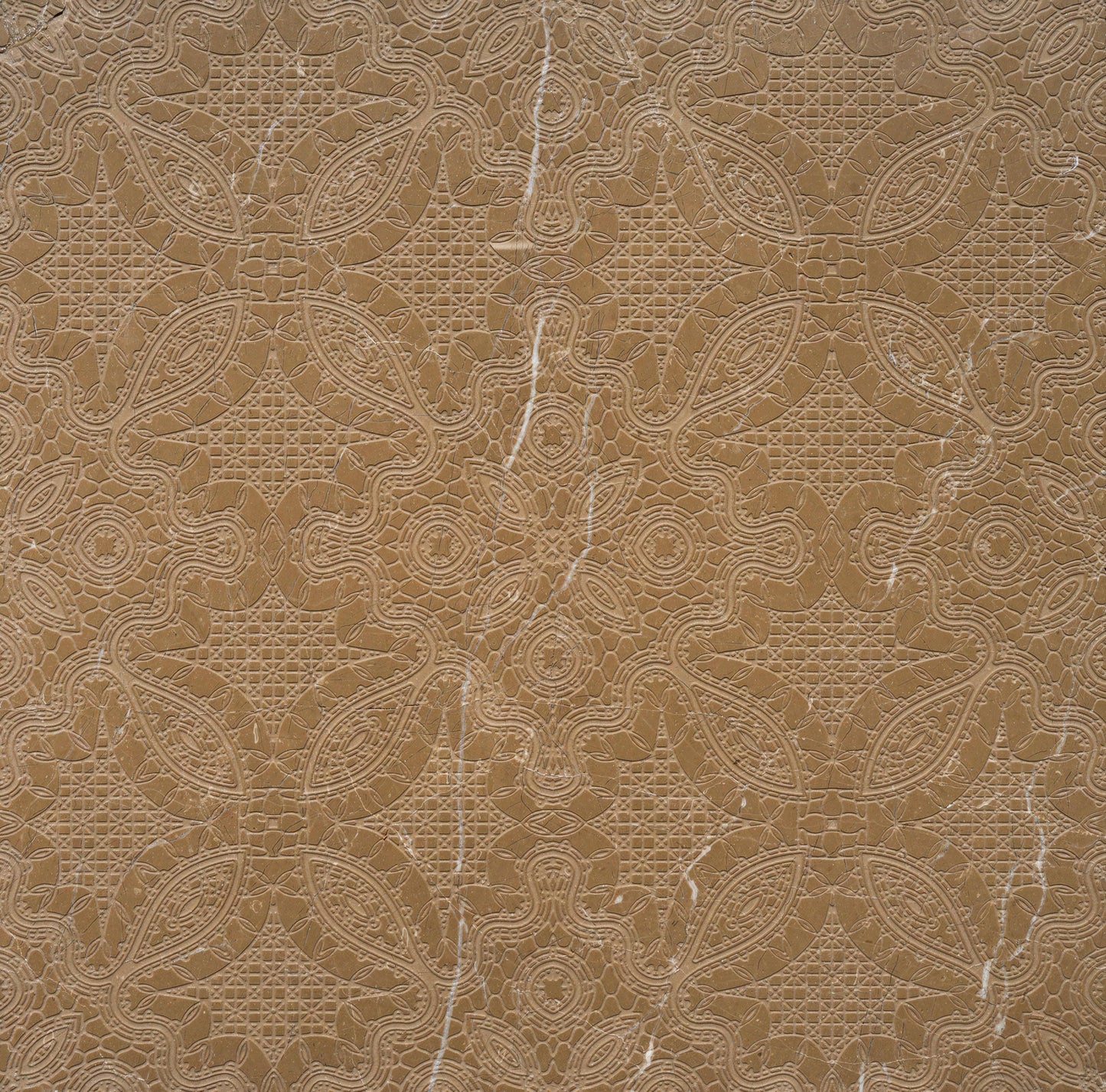 Foussana Gray Harmony Brown Texture Etched Marble Tile For Walls & Floors