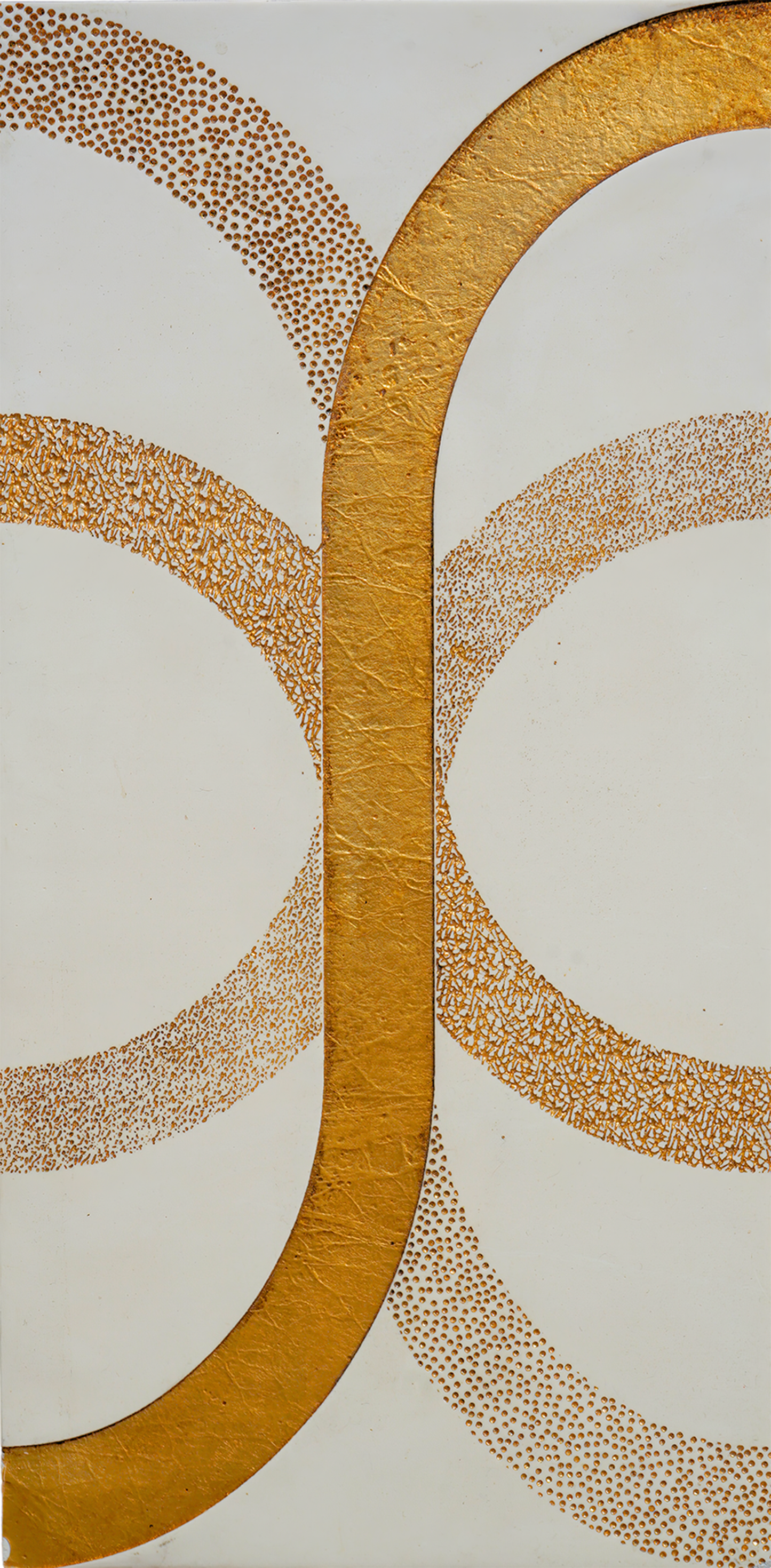 Circle Gold Foil 12x24 Etched Marble Tile For Walls & Floors-Sample