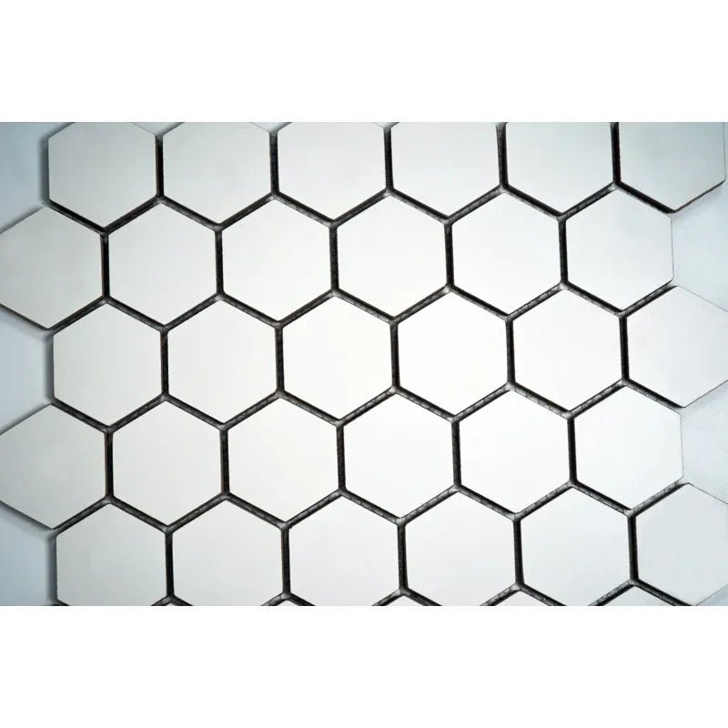 2-inch Hexagon Matte White Porcelain Mosaic Tile For Walls & Floors (Copy) - MARICERA
