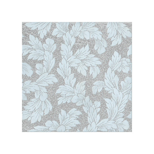 Acanthus-Leaf Engraved White Marble Tile-silver - MARICERA