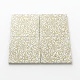 LumiFlora Engraved White Marble Tile- Glitter Gold - MARICERA LumiFlora Engraved White Marble Tile- Glitter Gold - MARICERA