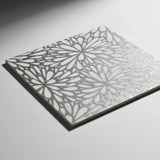 LumiFlora - Silver - Engraved Marble Tile - MARICERA LumiFlora - Silver - Engraved Marble Tile - MARICERA