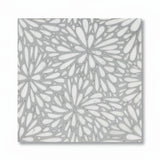 LumiFlora - Silver - Engraved Marble Tile - MARICERA LumiFlora - Silver - Engraved Marble Tile - MARICERA