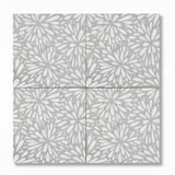 LumiFlora - Silver - Engraved Marble Tile - MARICERA LumiFlora - Silver - Engraved Marble Tile - MARICERA