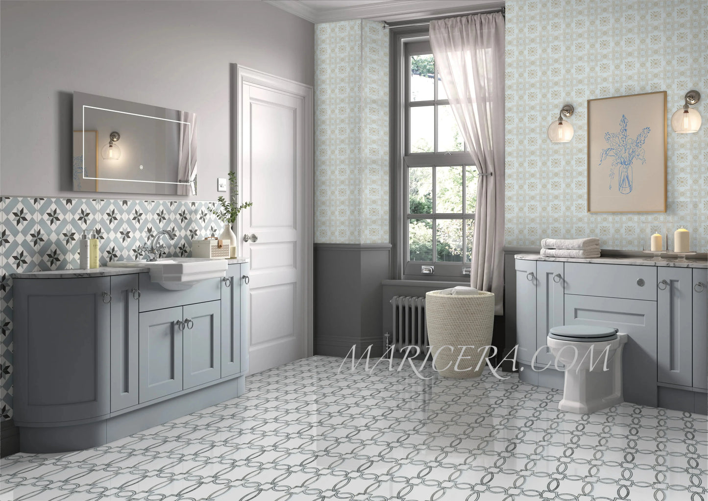 Serene Polished Marble Mosaic Tile For Walls & Floors