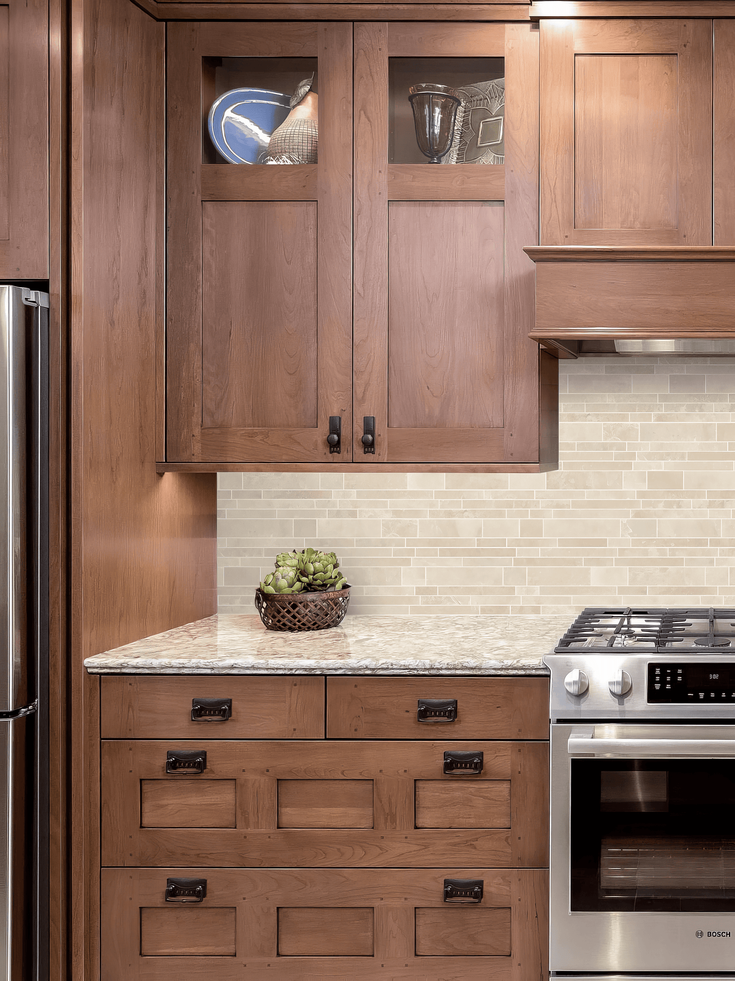 Brick Travertine Beige Honed and Filled Mosaic Tile For Walls & Floors