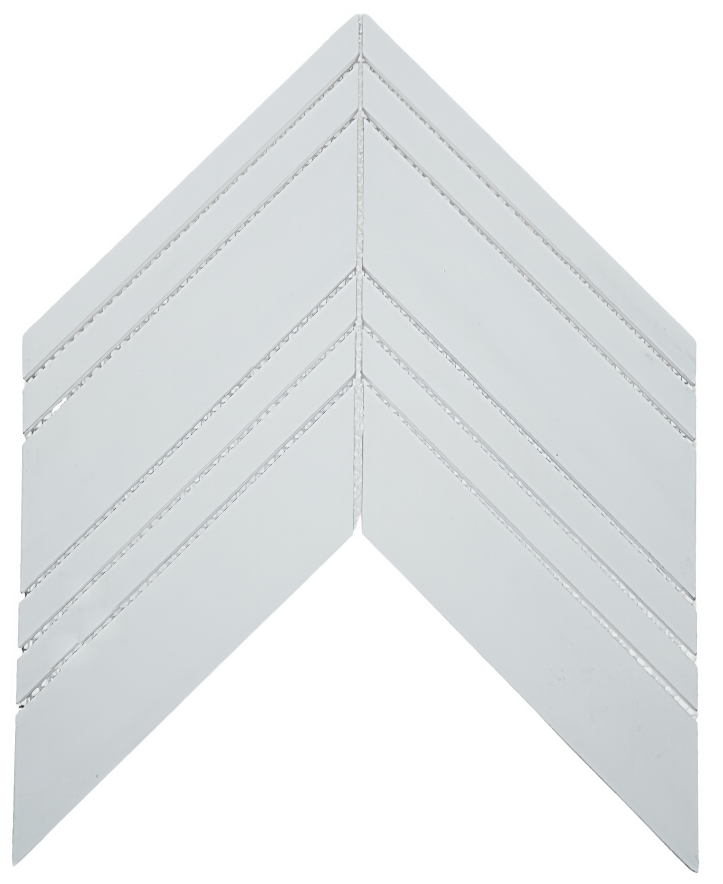 Chevron Dolomite Honed White Marble Mosaic Tile For Walls & Floors-Sample