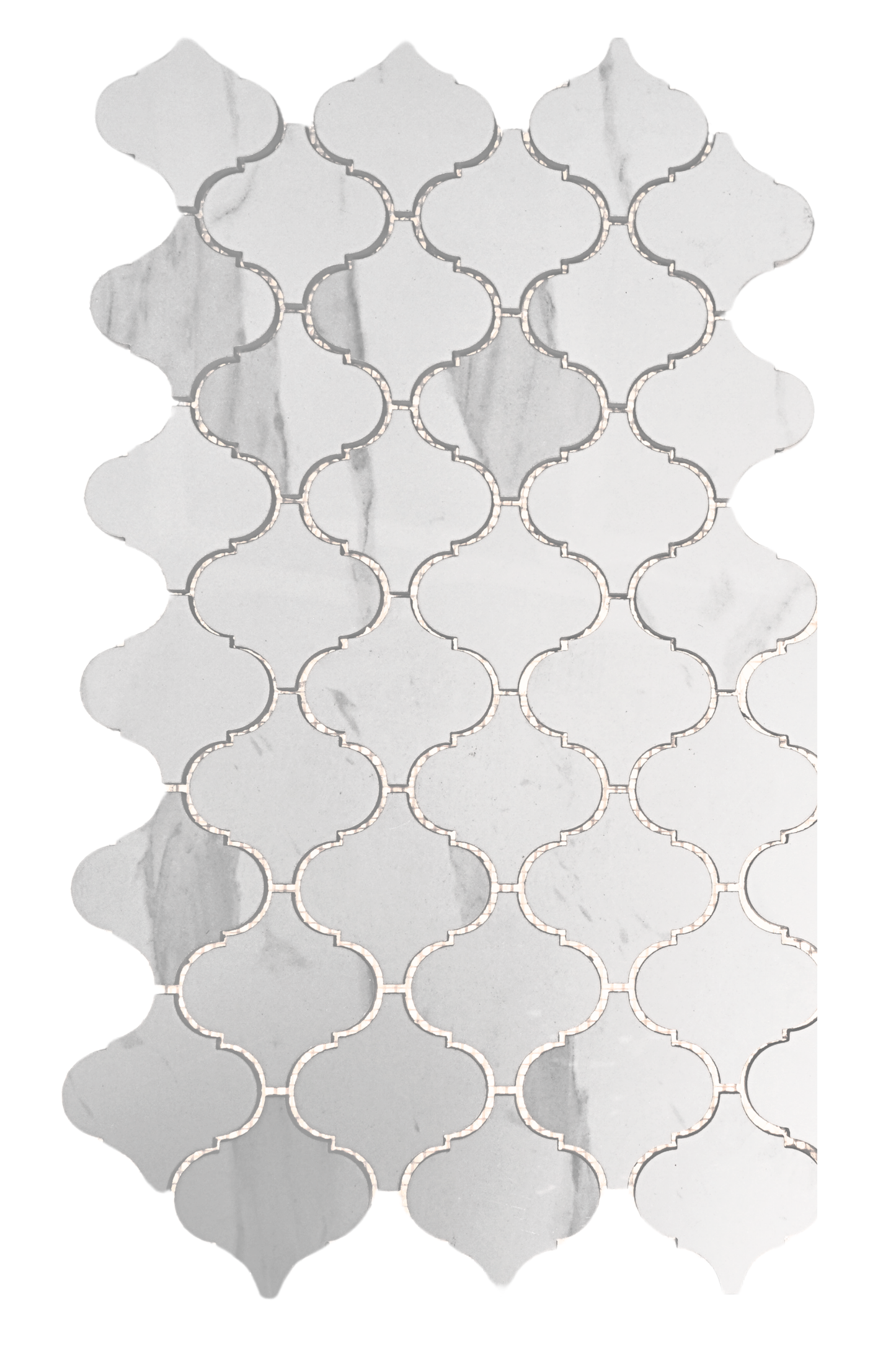 Lantern Calacatta Polished White Porcelain Mosaic Tile For Walls & Floors