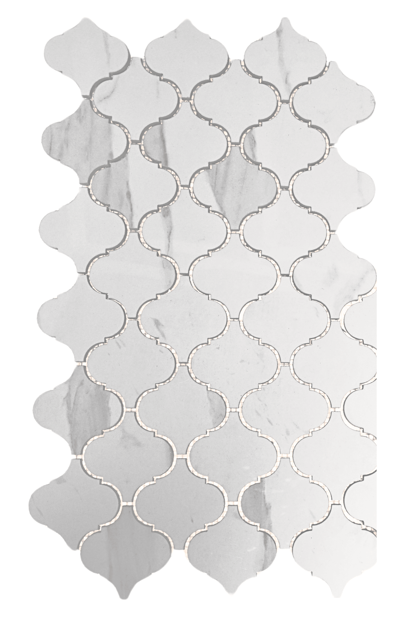 Lantern Calacatta Polished White Porcelain Mosaic Tile For Walls & Floors - MARICERA