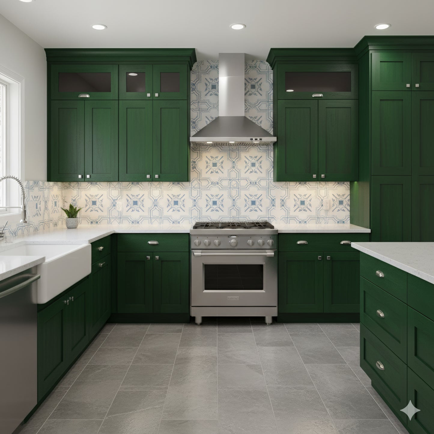 The Liria-Blue-Engraved Marble Tile