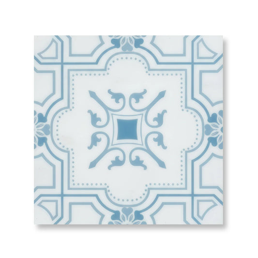 The Liria-Blue-Engraved Marble Tile - MARICERA