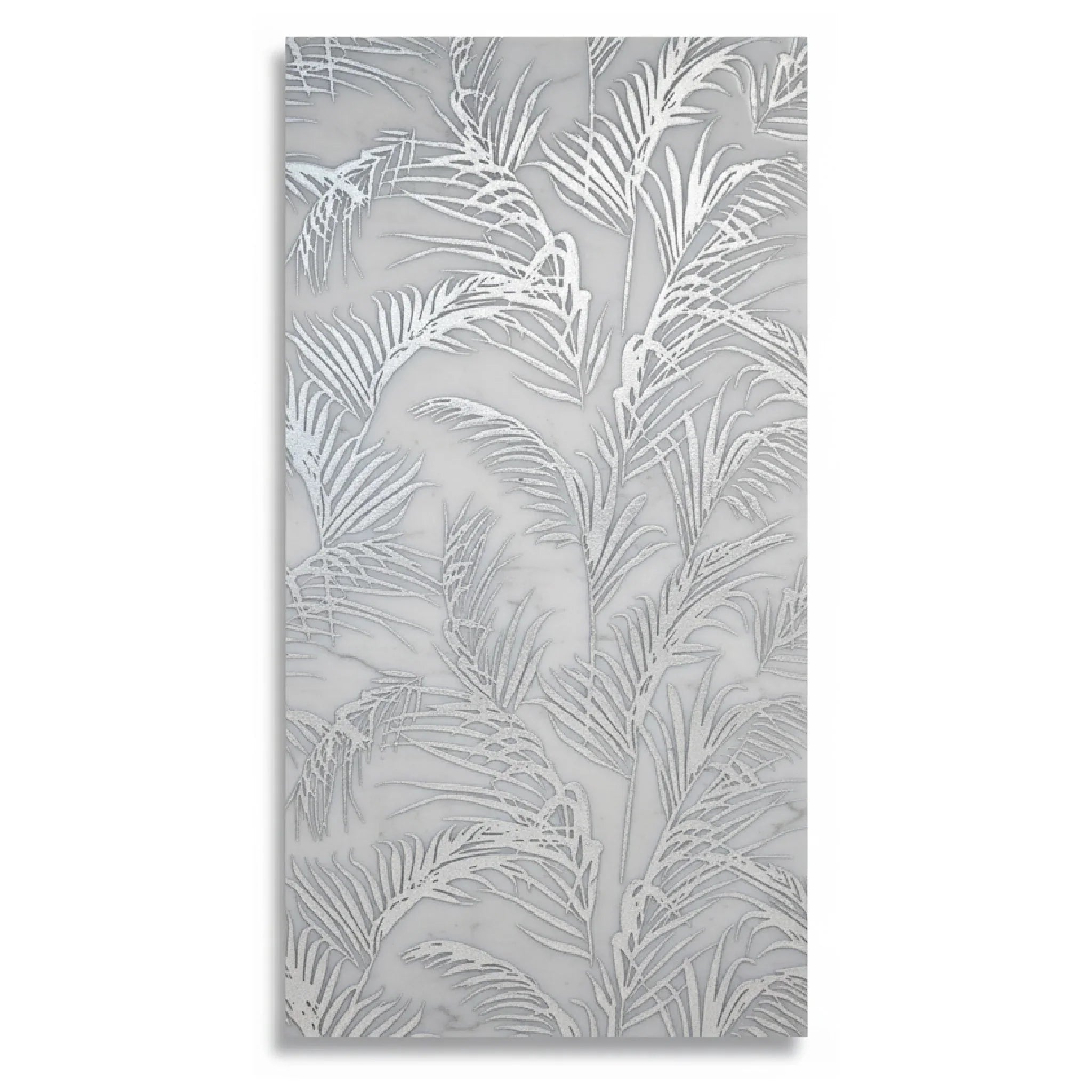 Jardin Silver 12x24 Etched White Marble Tile For Walls & Floors - MARICERA