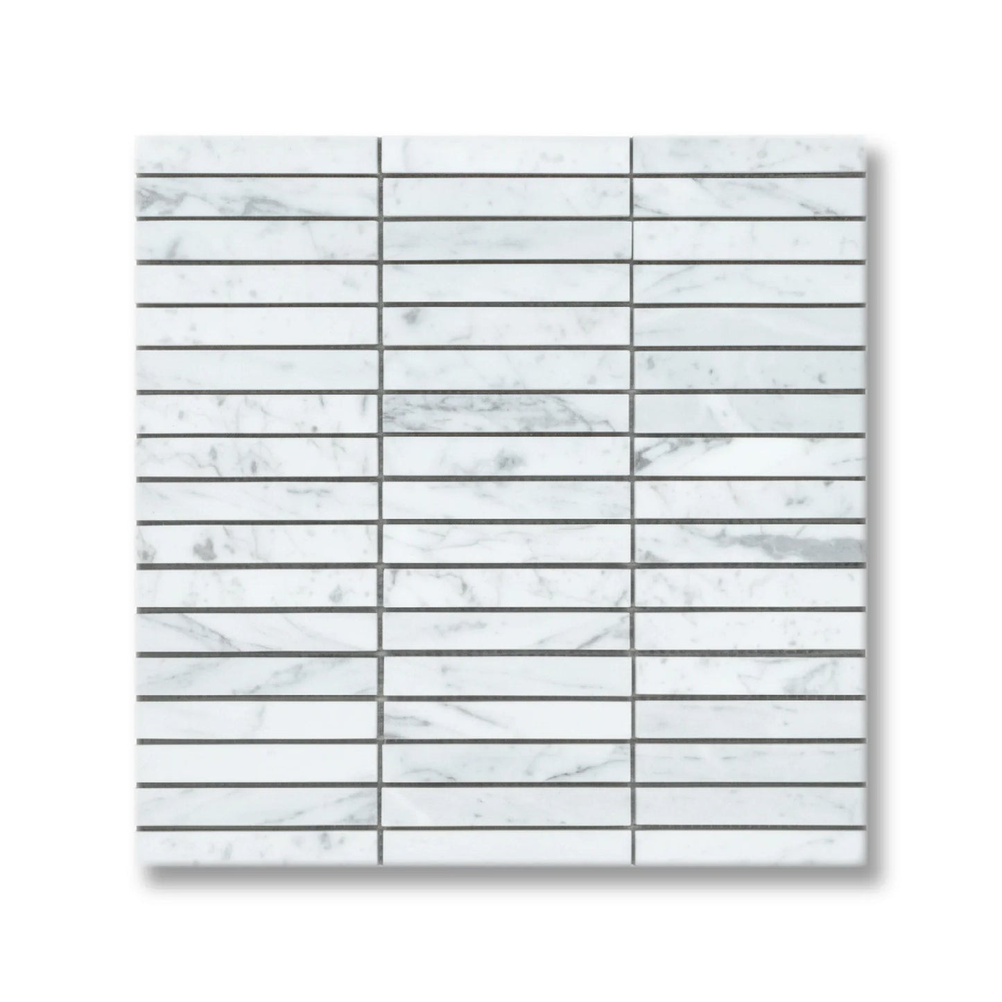 Carrara 1x4 Brick Honed White Marble Mosaic Tile For Walls & Floors - MARICERA