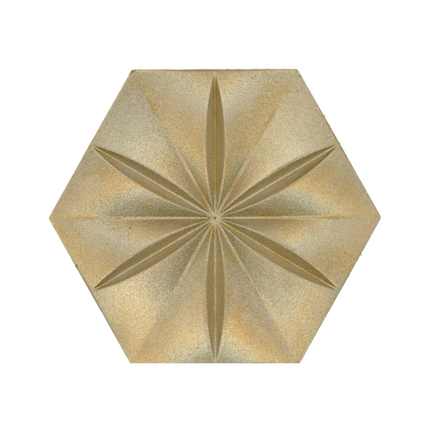 Scarlet Hexagon Cement Tile-Glitter Gold - MARICERA