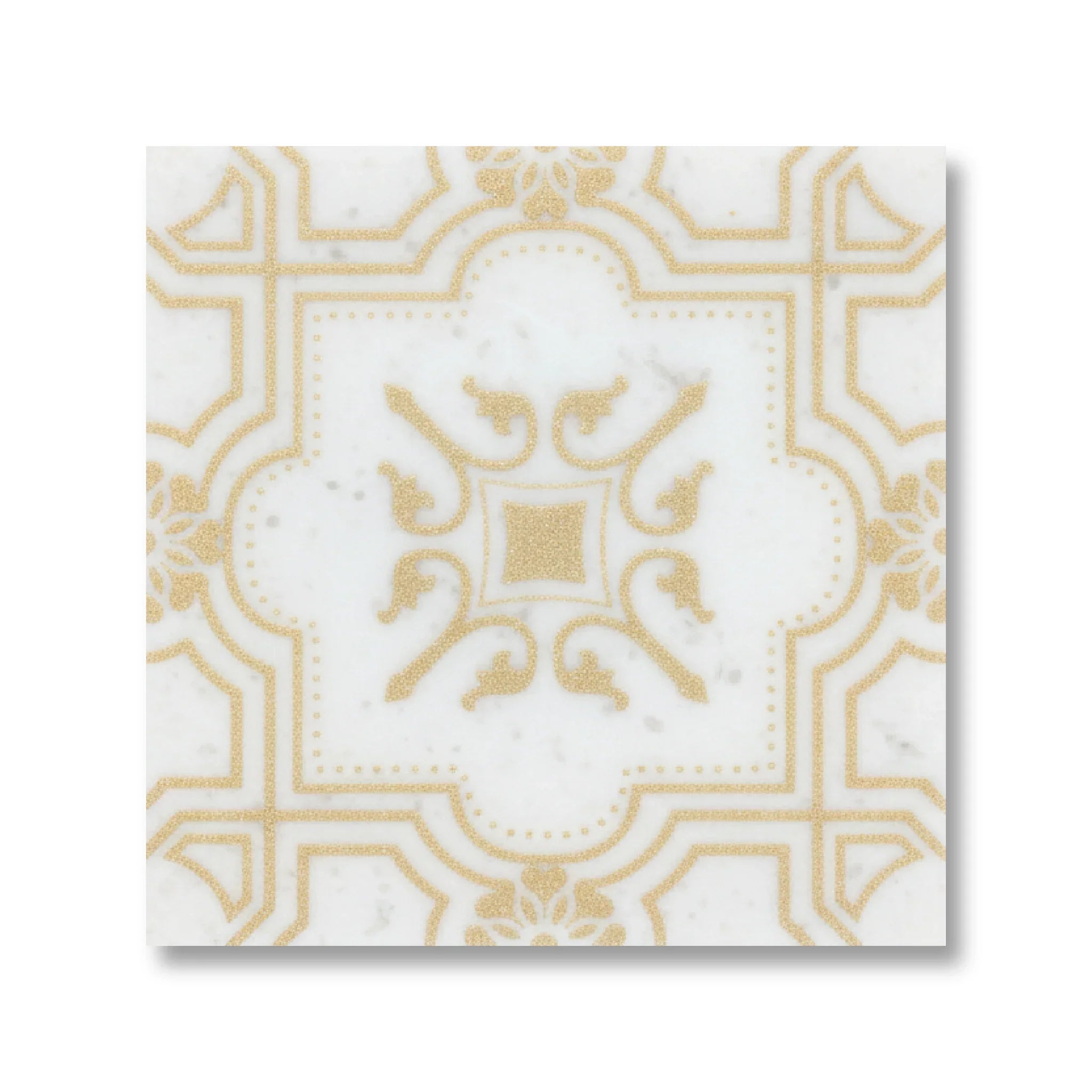 The Liria-Glitter Gold-Engraved Pattern Marble Tile - MARICERA