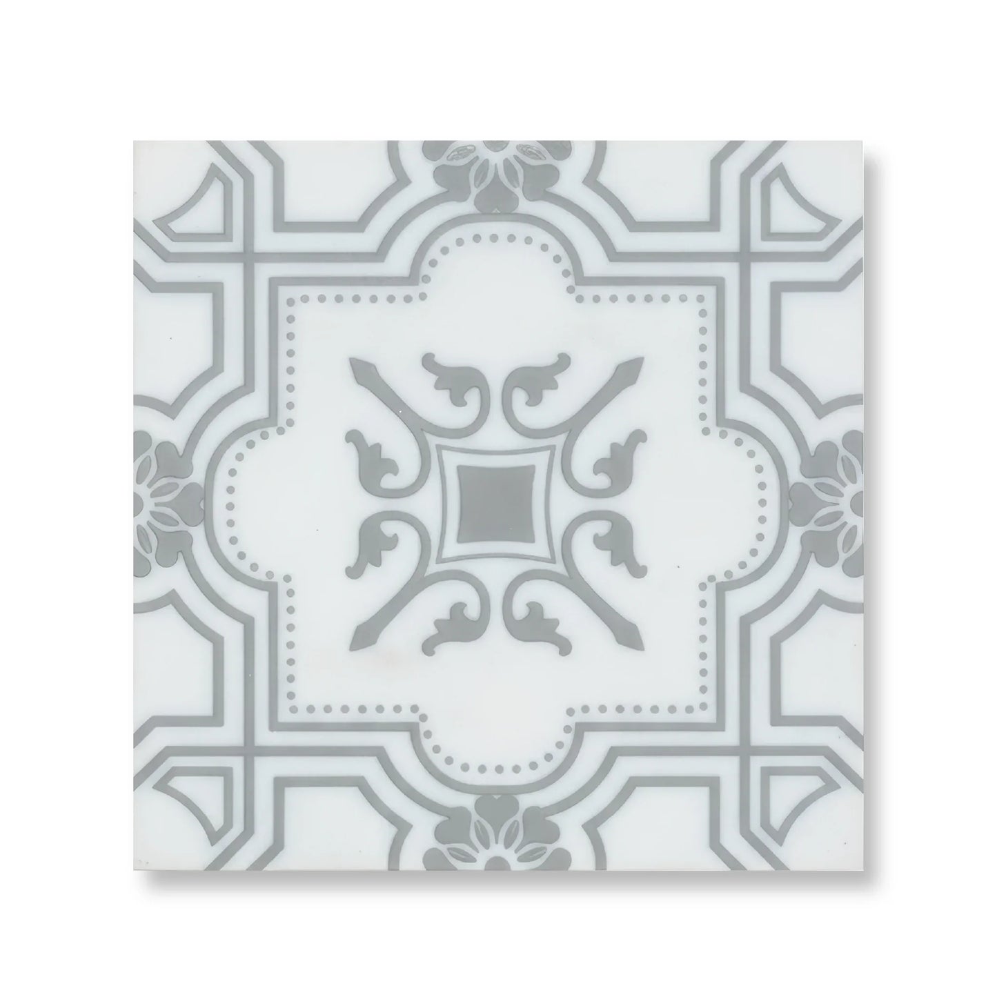 The Liria-Silver-Engraved 8x8 in. Marble Tile - MARICERA