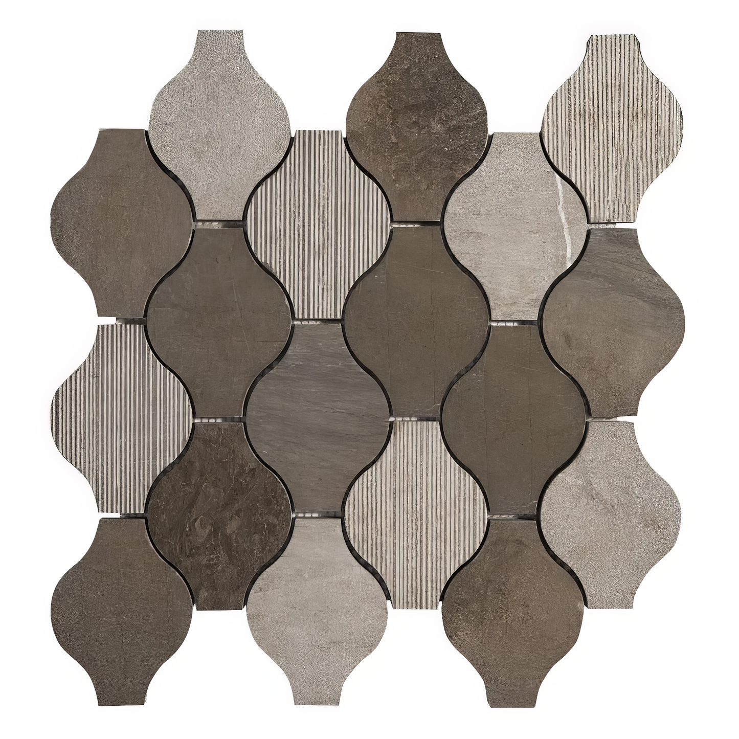 Ornament Foussana Gray Marble Mosaic Tile For Walls & Floors