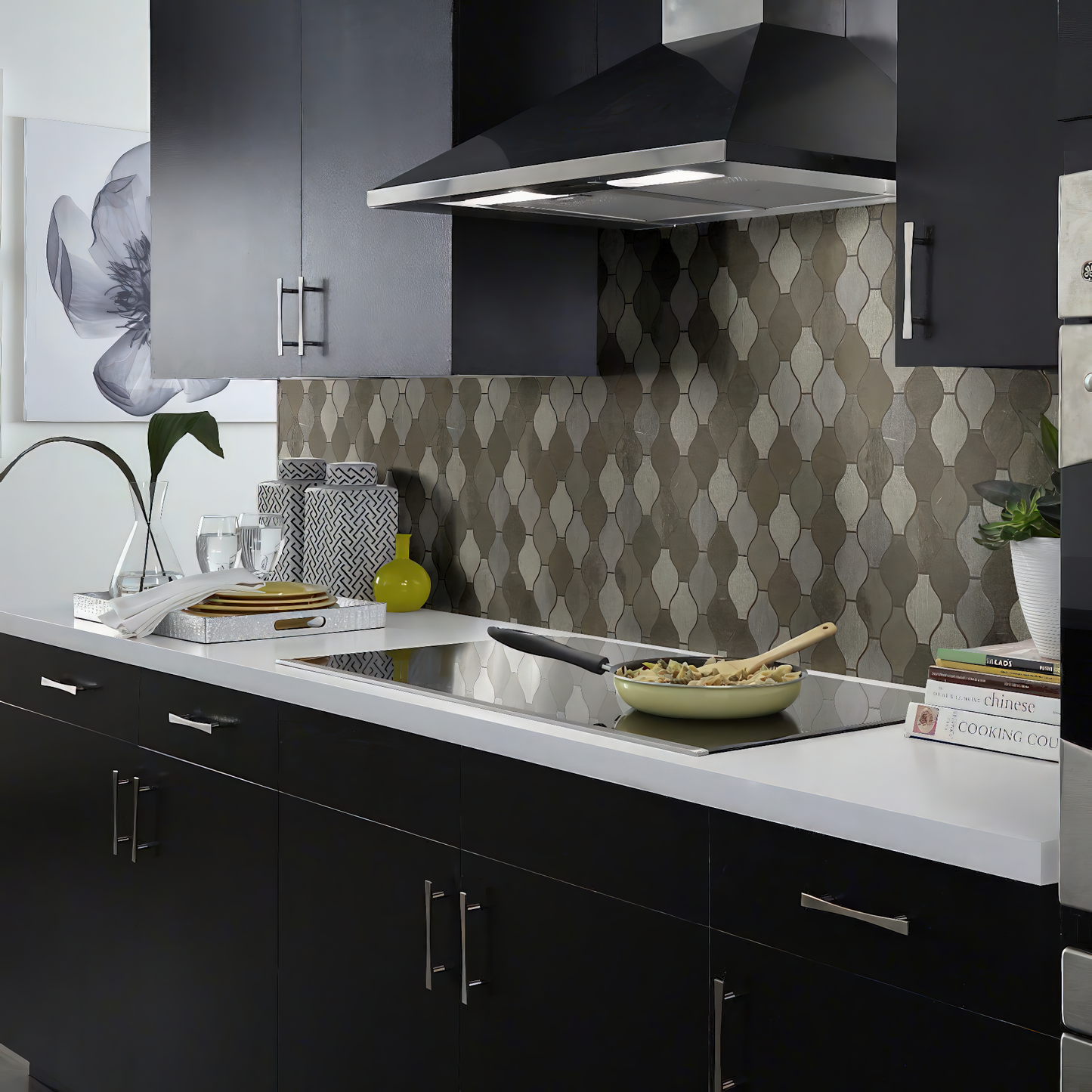 Ornament Foussana Gray Marble Mosaic Tile For Walls & Floors