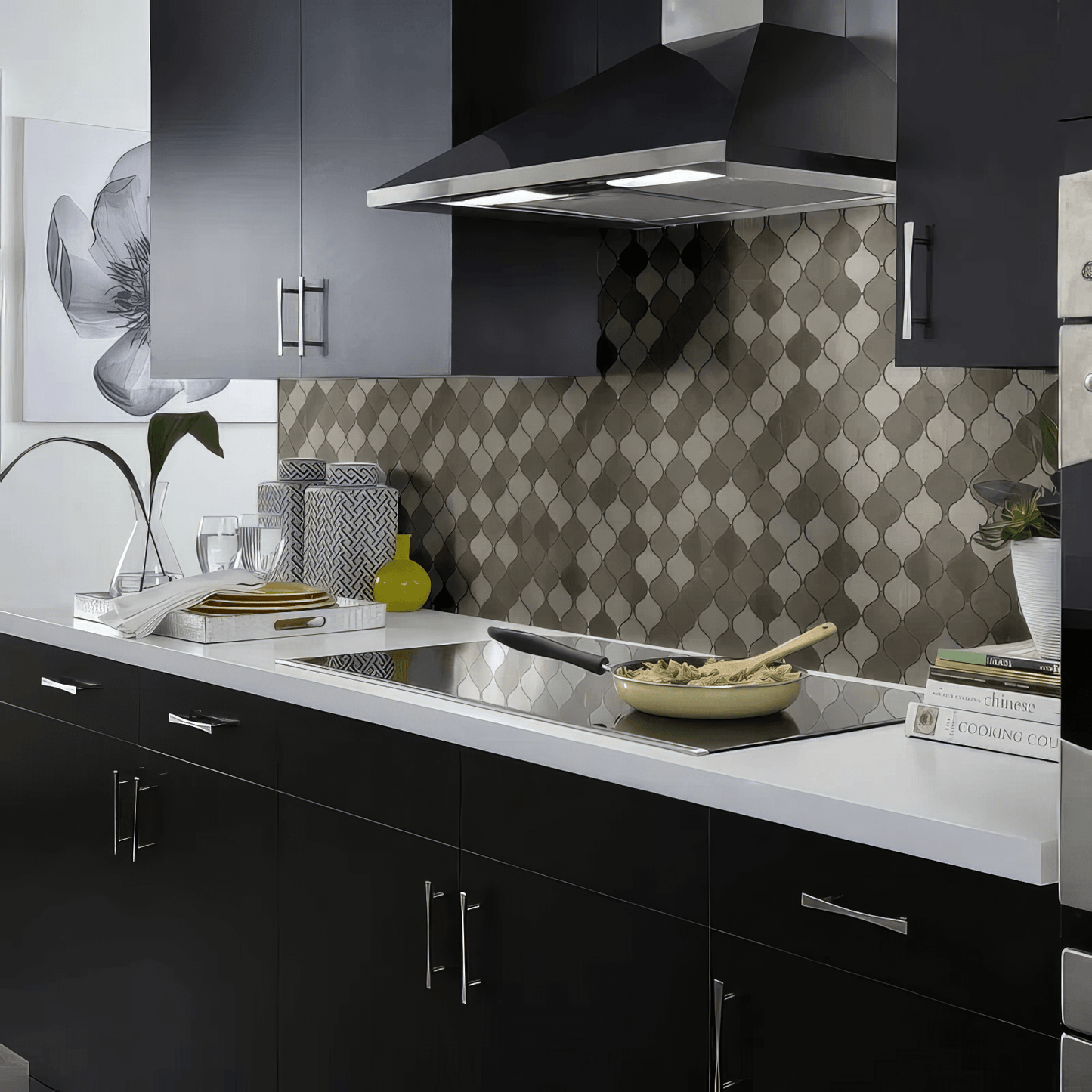 Lantern Foussana Gray Limestone Mosaic Tile For Walls & Floors