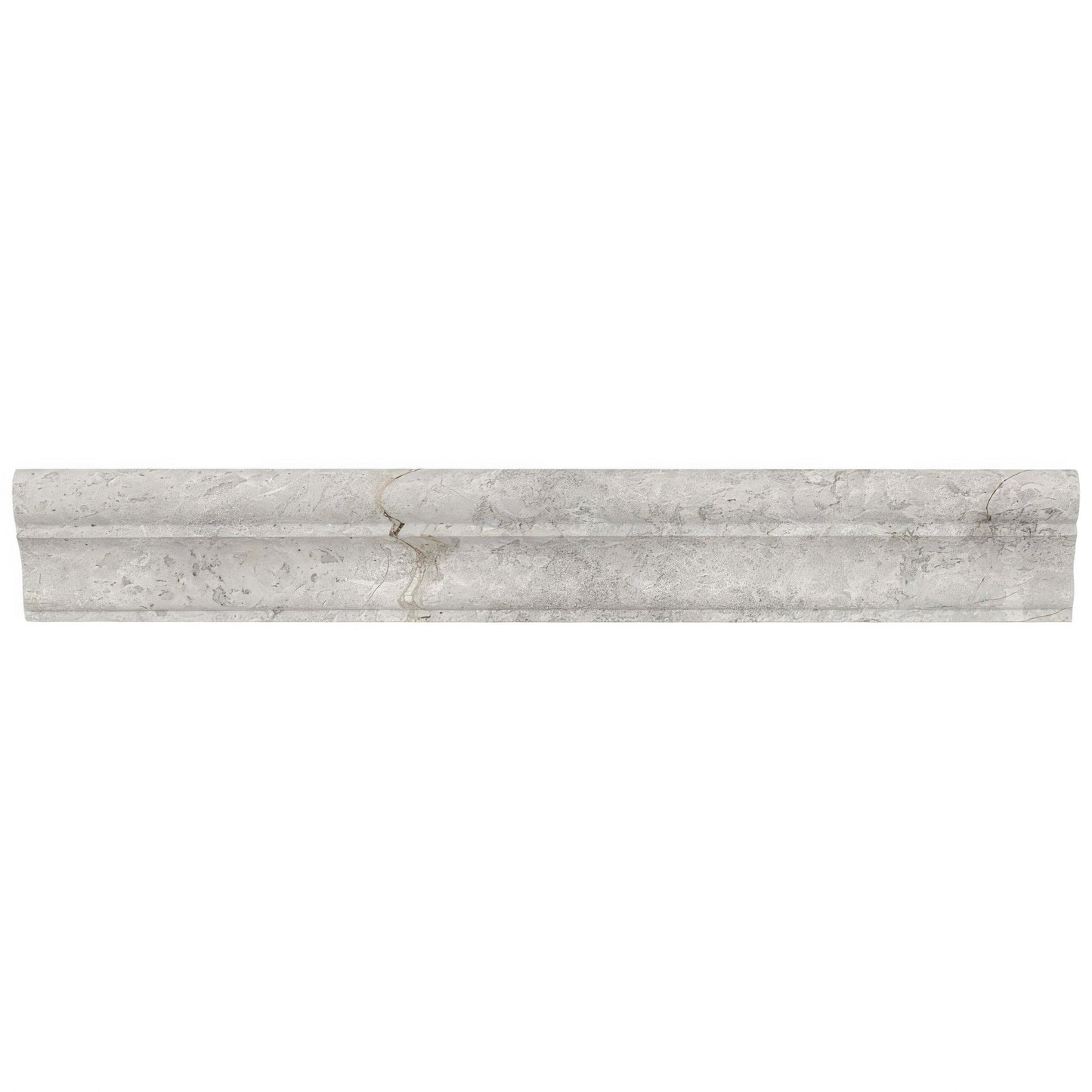 Silver Sand Chair Rail Honed Gray Limestone Tile Trim For Walls & Floors-Sample