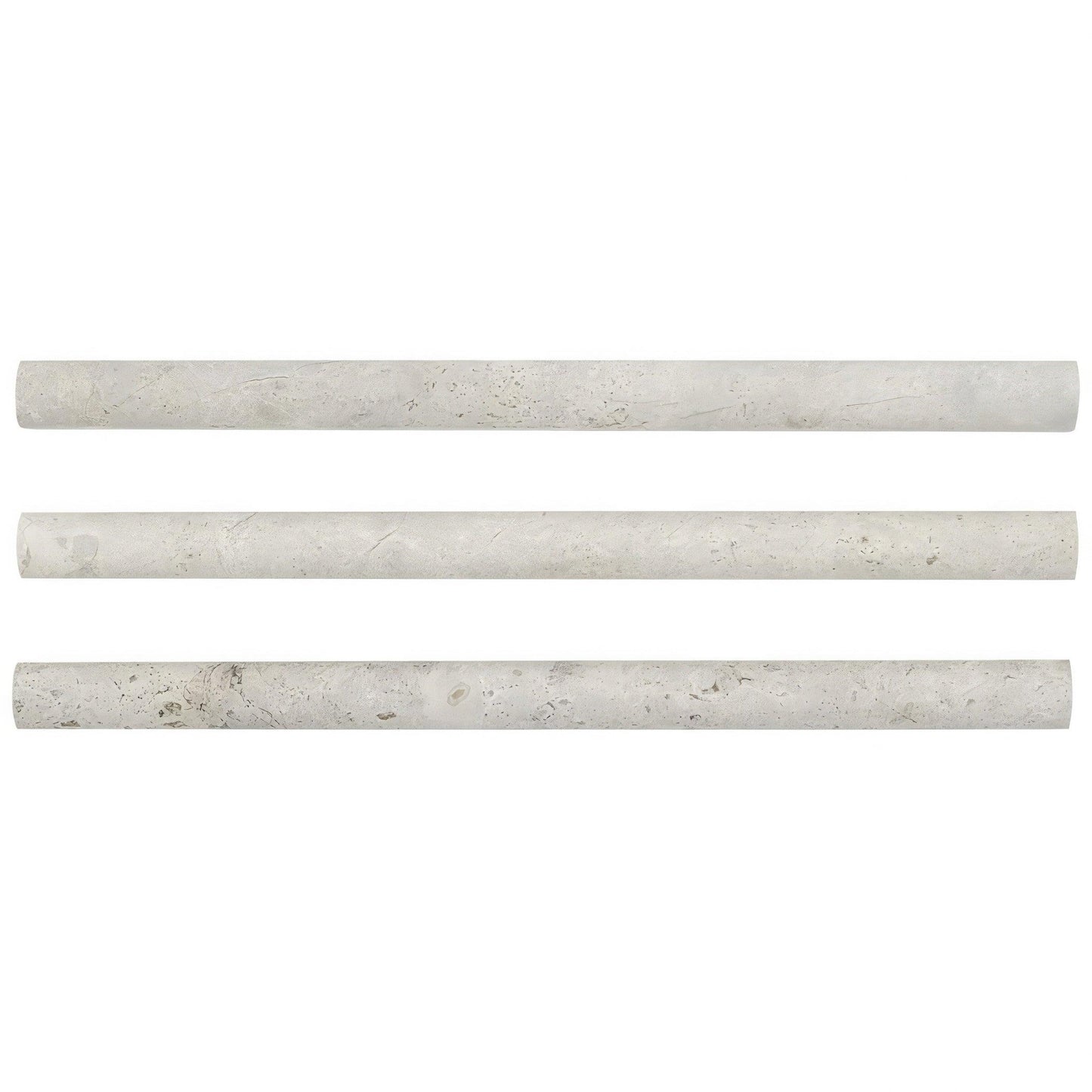 Silver Sand Pencil Liner Honed Gray Limestone Tile Trim For Walls & Floors