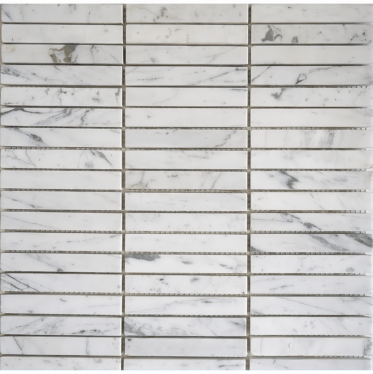 Carrara 1x4 Brick Honed White Marble Mosaic Tile For Walls & Floors-Sample