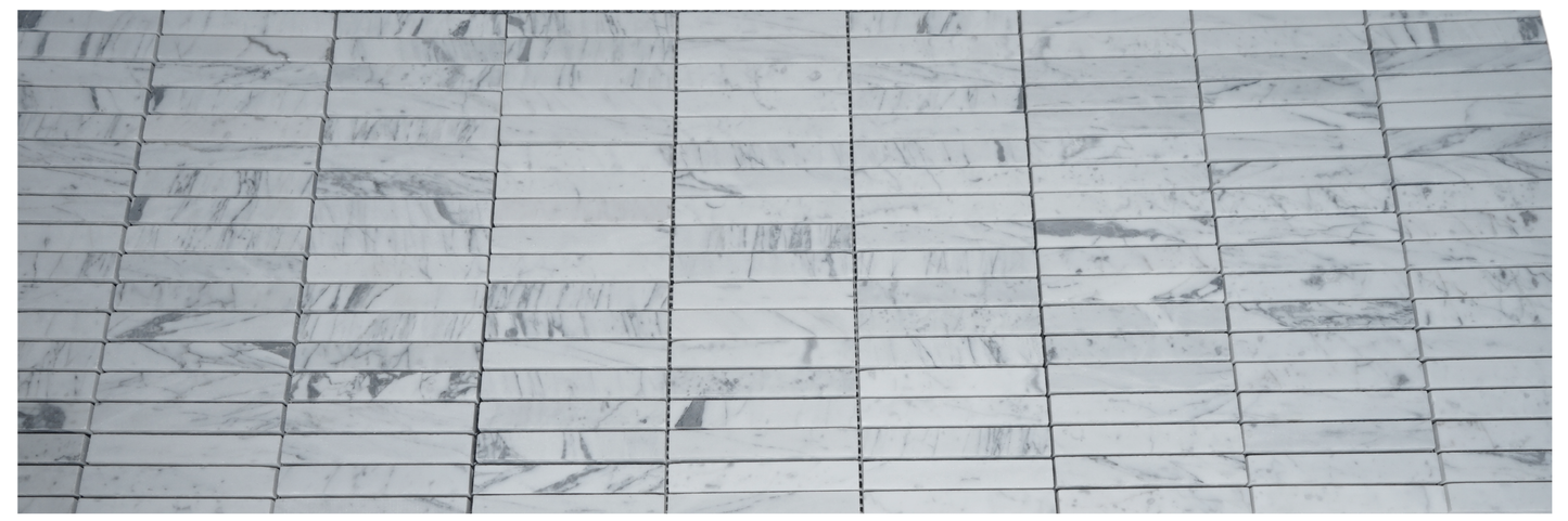 Carrara 1x4 Brick Honed White Marble Mosaic Tile For Walls & Floors