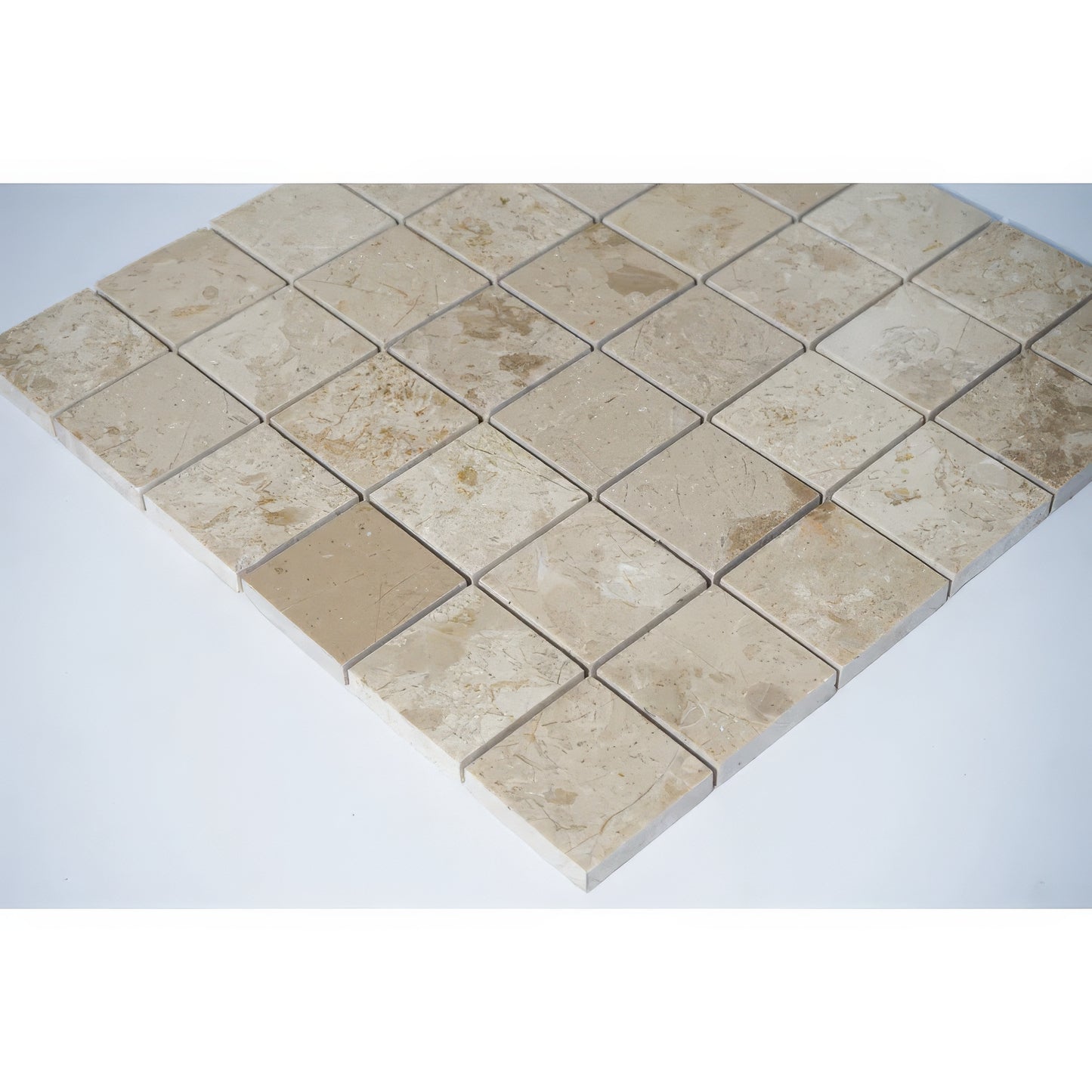 Crema Marfil 2x2 Honed Beige Marble Mosaic Tile For Walls & Floors
