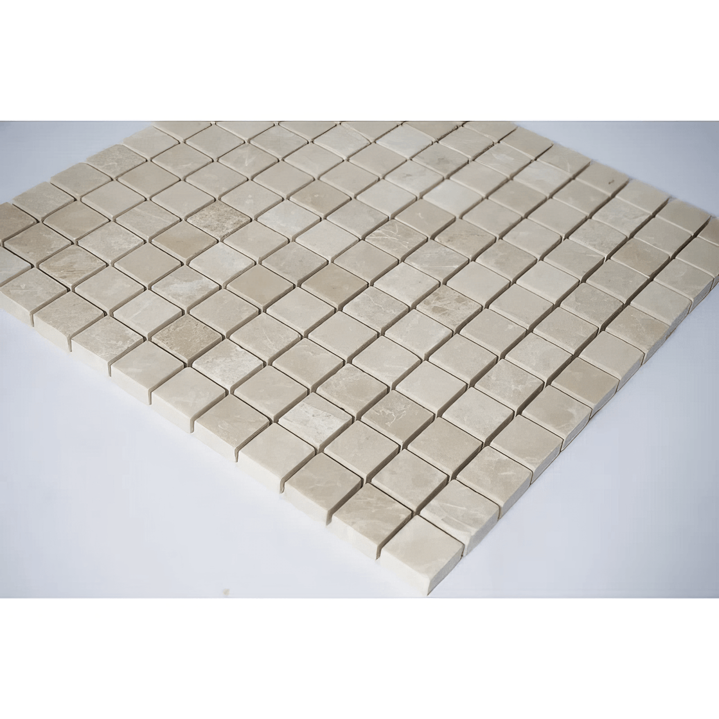 Crema Marfil 1x1 Honed Beige Marble Mosaic Tile For Walls & Floors - MARICERA