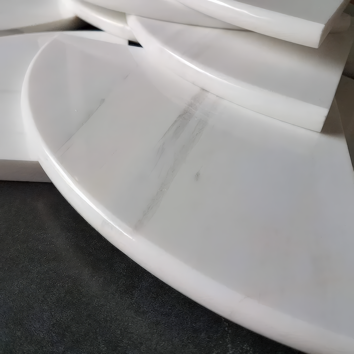 Bianco Dolomite Corner Shelf Polished White Marble Tile Trim For Walls & Floors