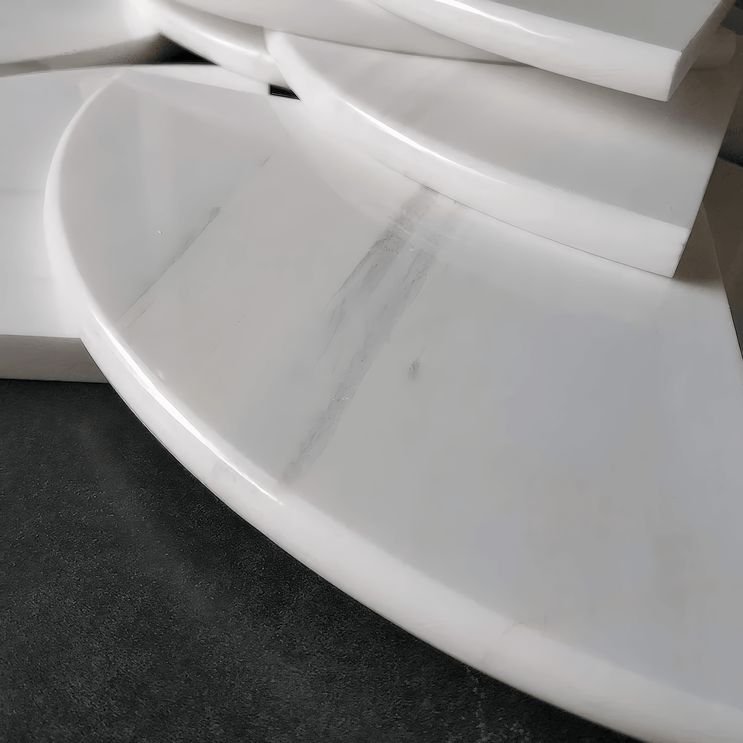 Bianco Dolomite Corner Shelf Polished White Marble Tile Trim For Walls & Floors