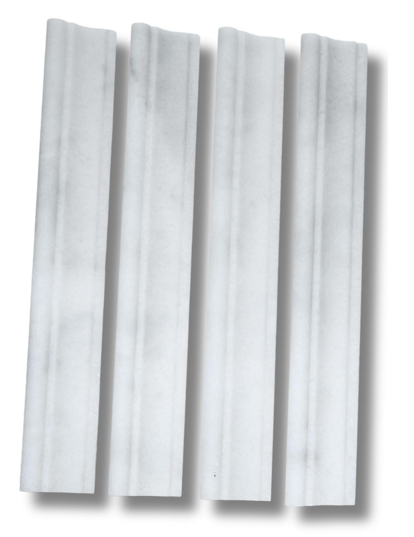 Bianco Chair Rail Honed White Marble Tile Trim For Walls & Floors