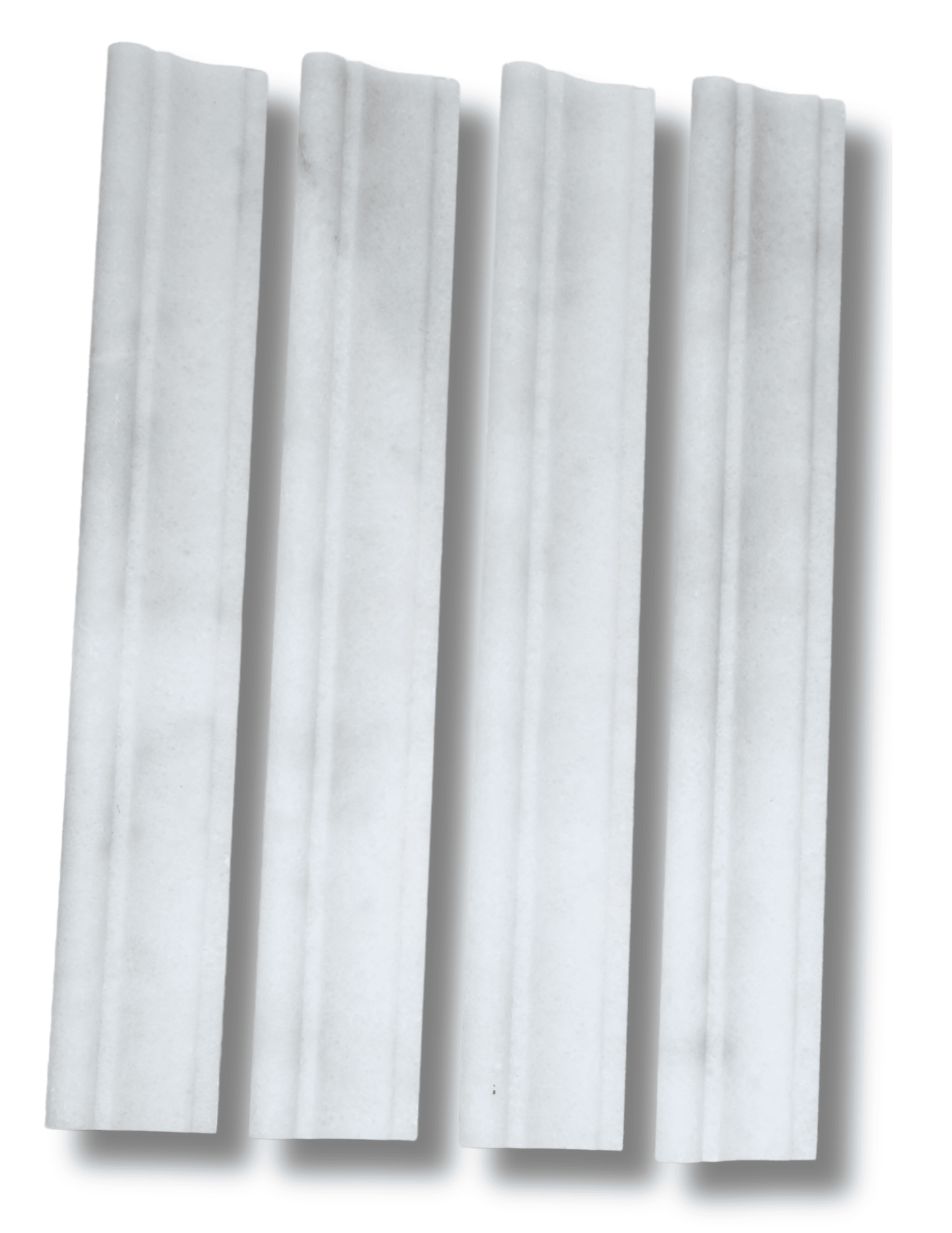 Bianco Chair Rail Honed White Marble Tile Trim For Walls & Floors