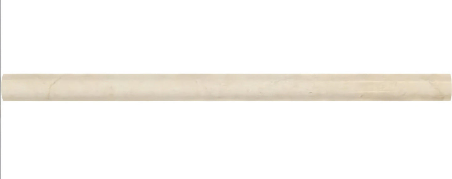 Crema Marfil Beige Honed Marble Pencil Liner Wall & Floor Tile Trim