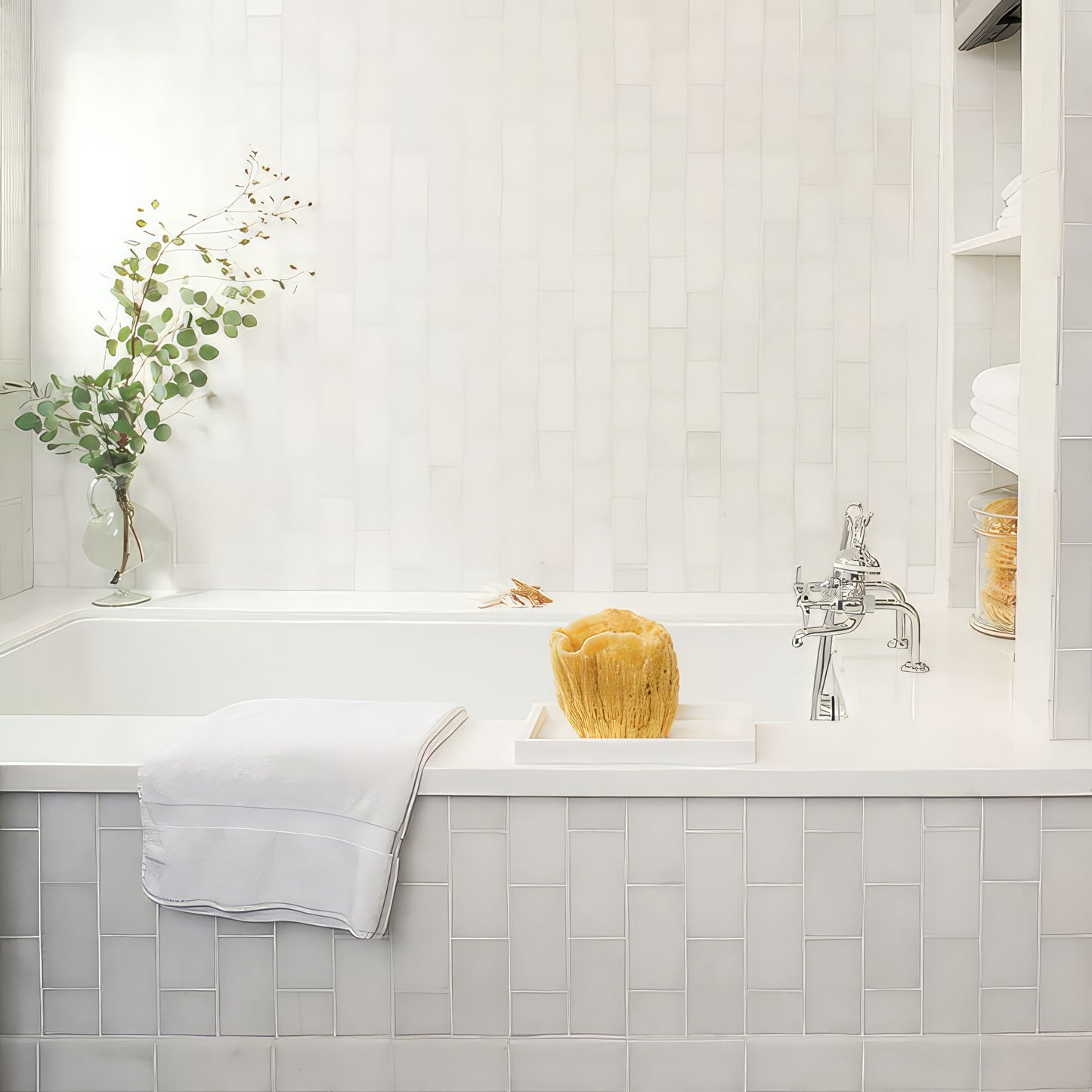 Thasos 3x6 Polished White Marble Tile For Walls & Floors