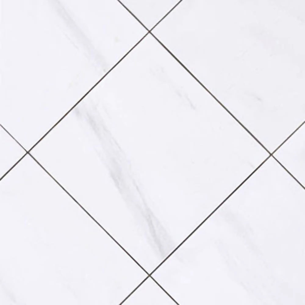 Bianco Dolomite 12x12 Polished White Marble Tile For Walls & Floors Beveled