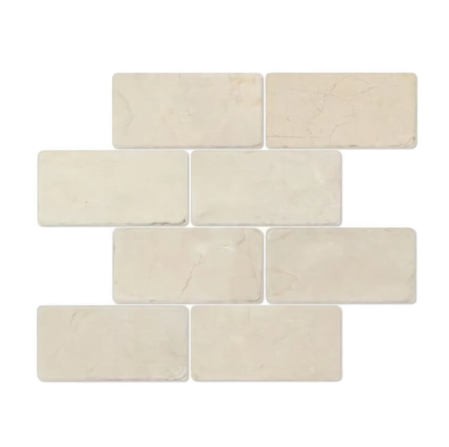 Crema Marfil 3x6 Tumbled Beige Marble Tile For Walls & Floors