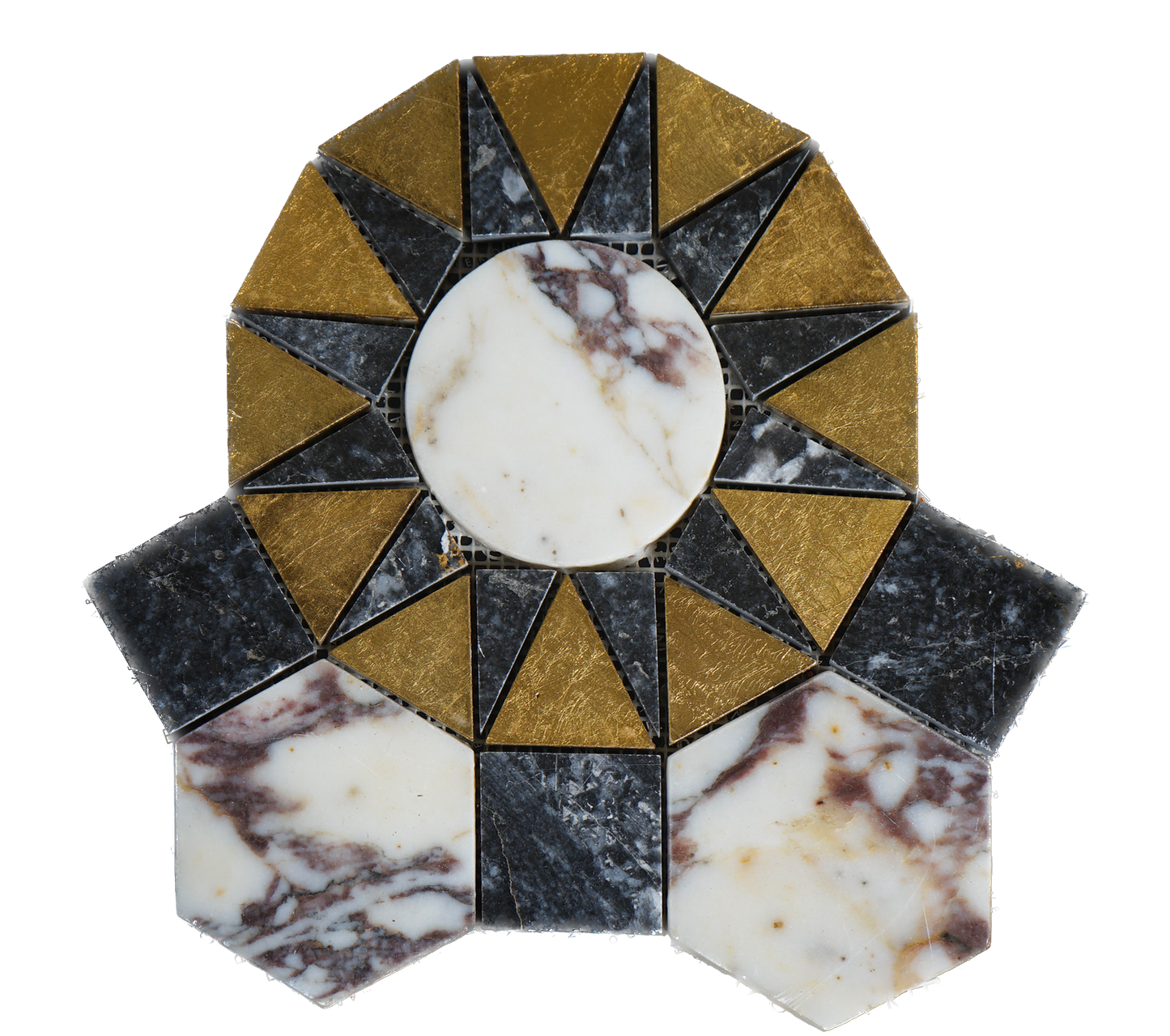 Byzantium Ephesus Gold Foil Marble Mosaic Tile For Walls & Floors