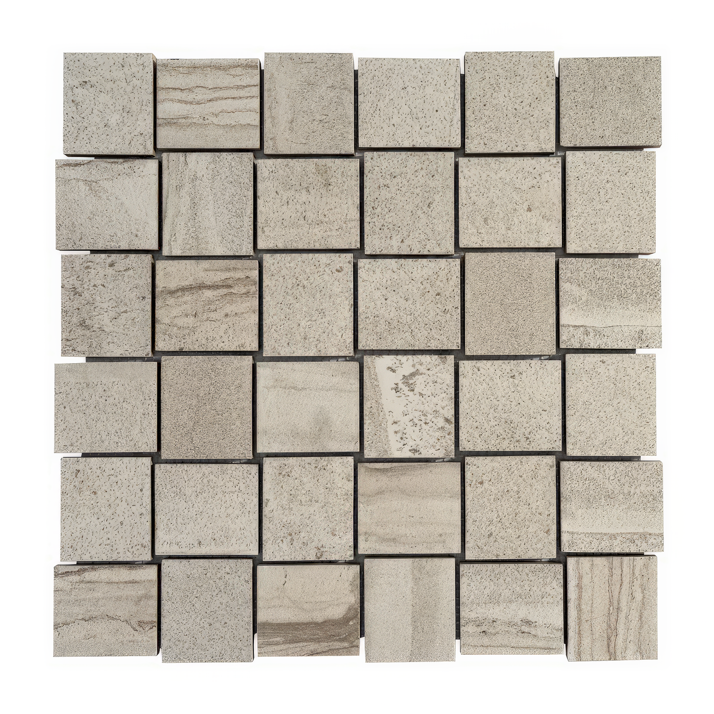 2x2 Beige Matte Porcelain Mosaic Tile For Walls & Floors-Sample