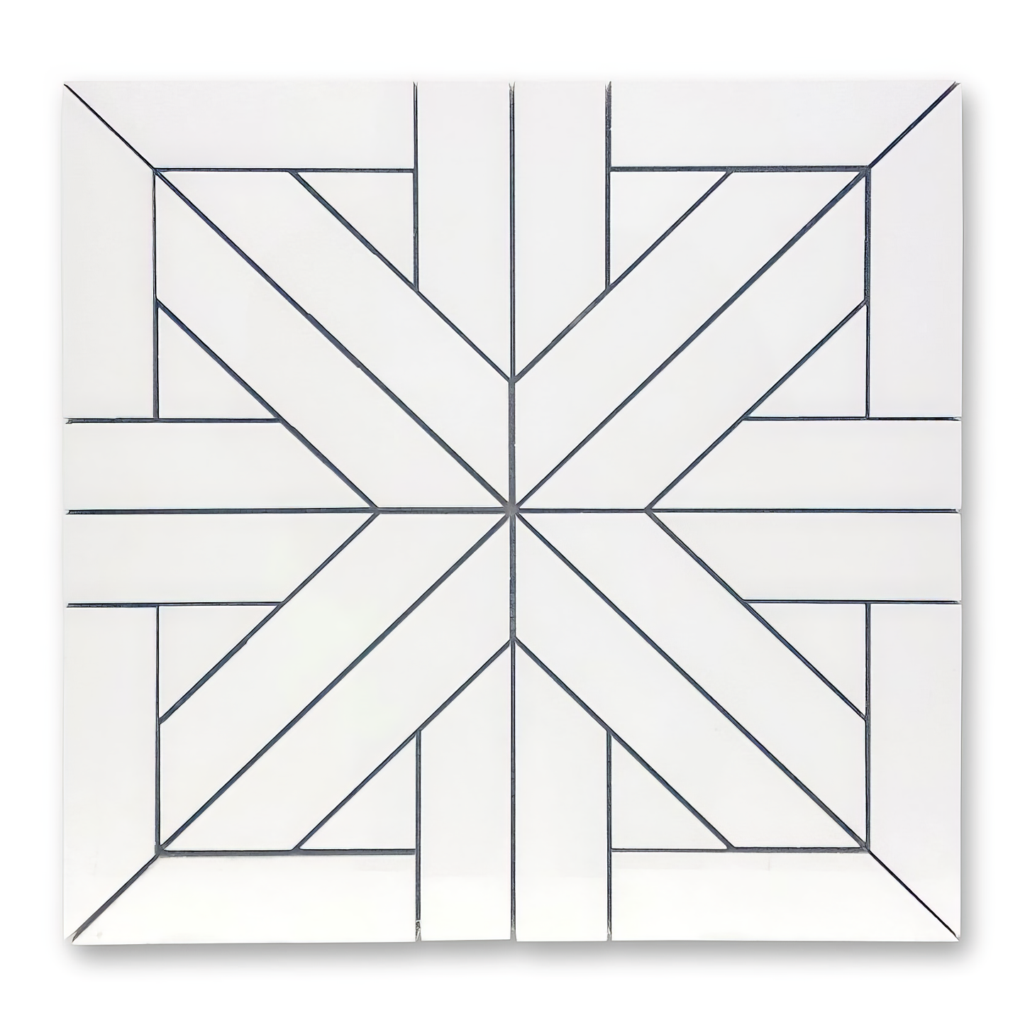 Parque 1 Polished White Porcelain Mosaic Tile For Walls & Floors-Sample