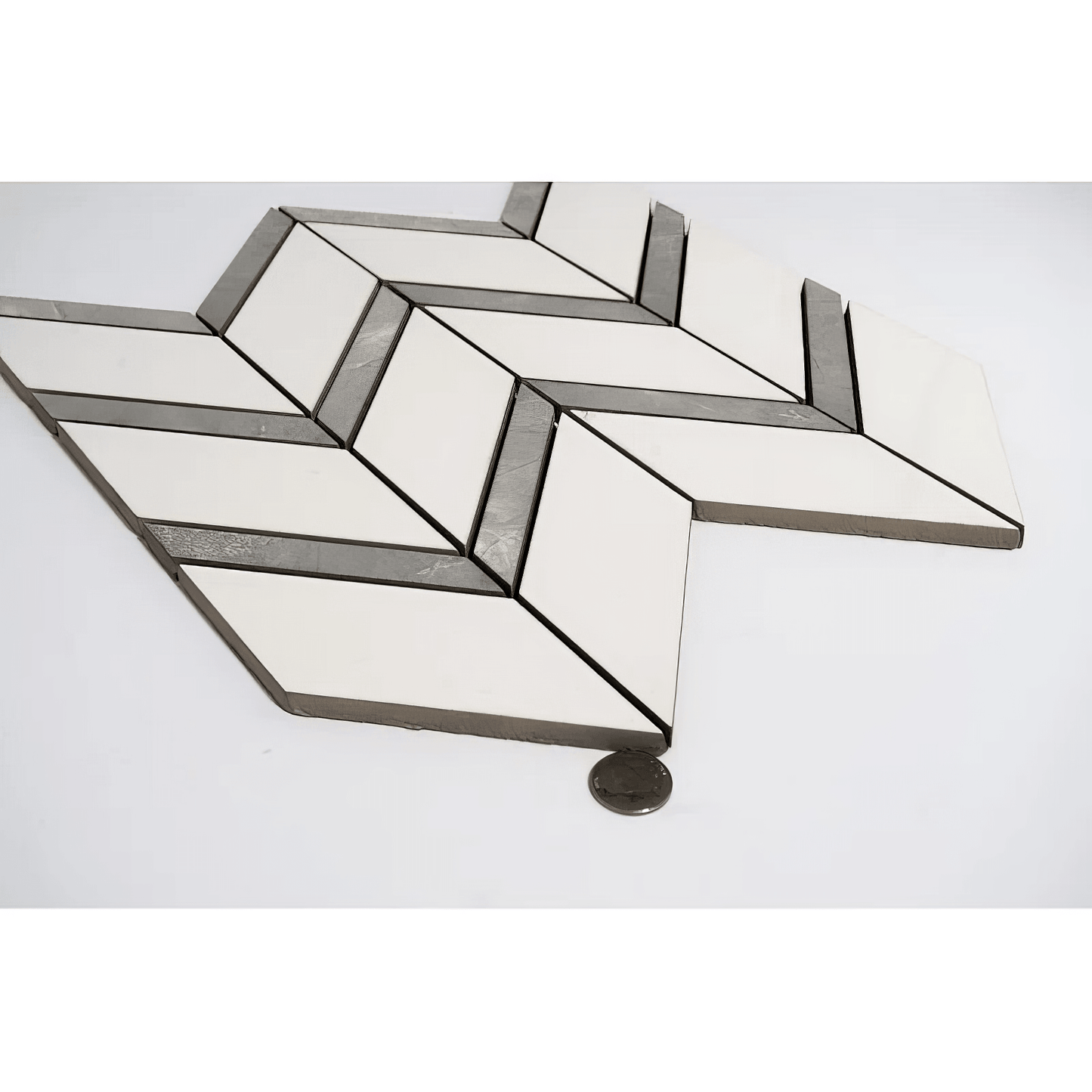 Chevron Polished Porcelain Mosaic Tile For Walls & Floors