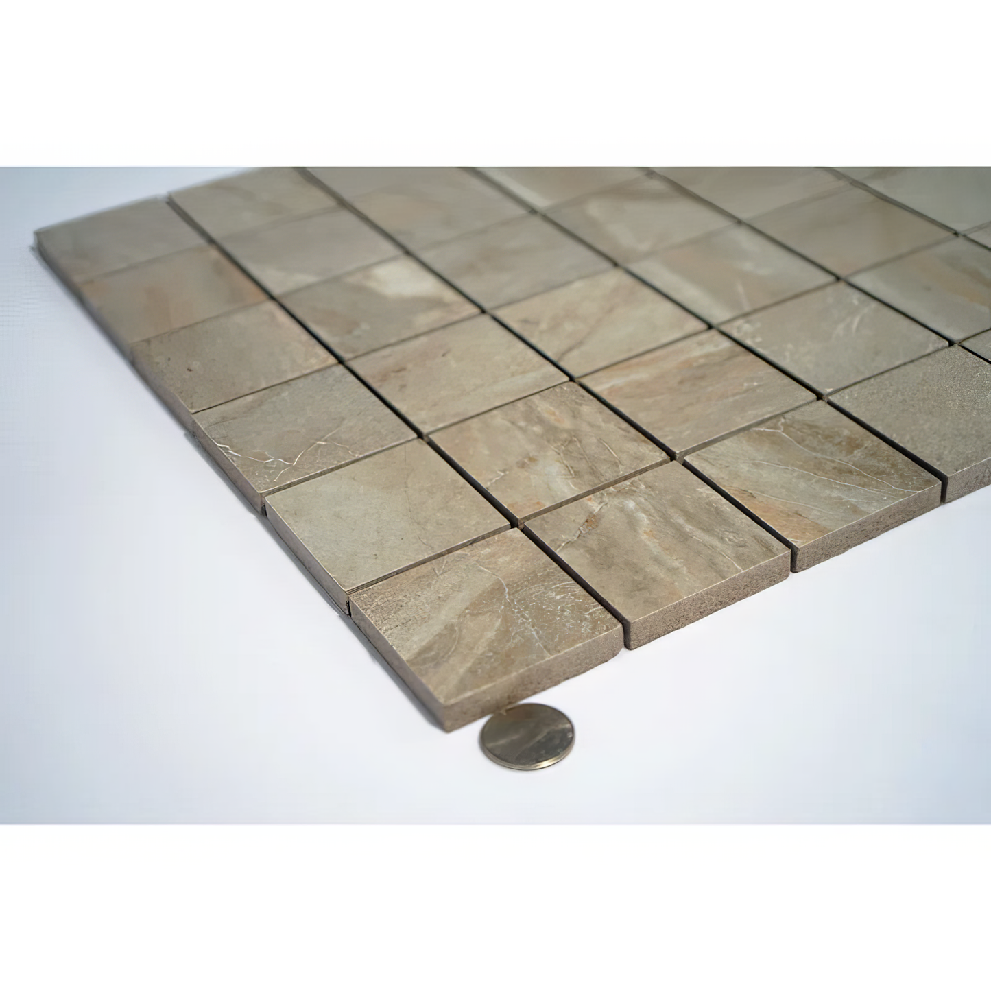 Gray 2x2 Polished Porcelain Mosaic Tile For Walls & Floors
