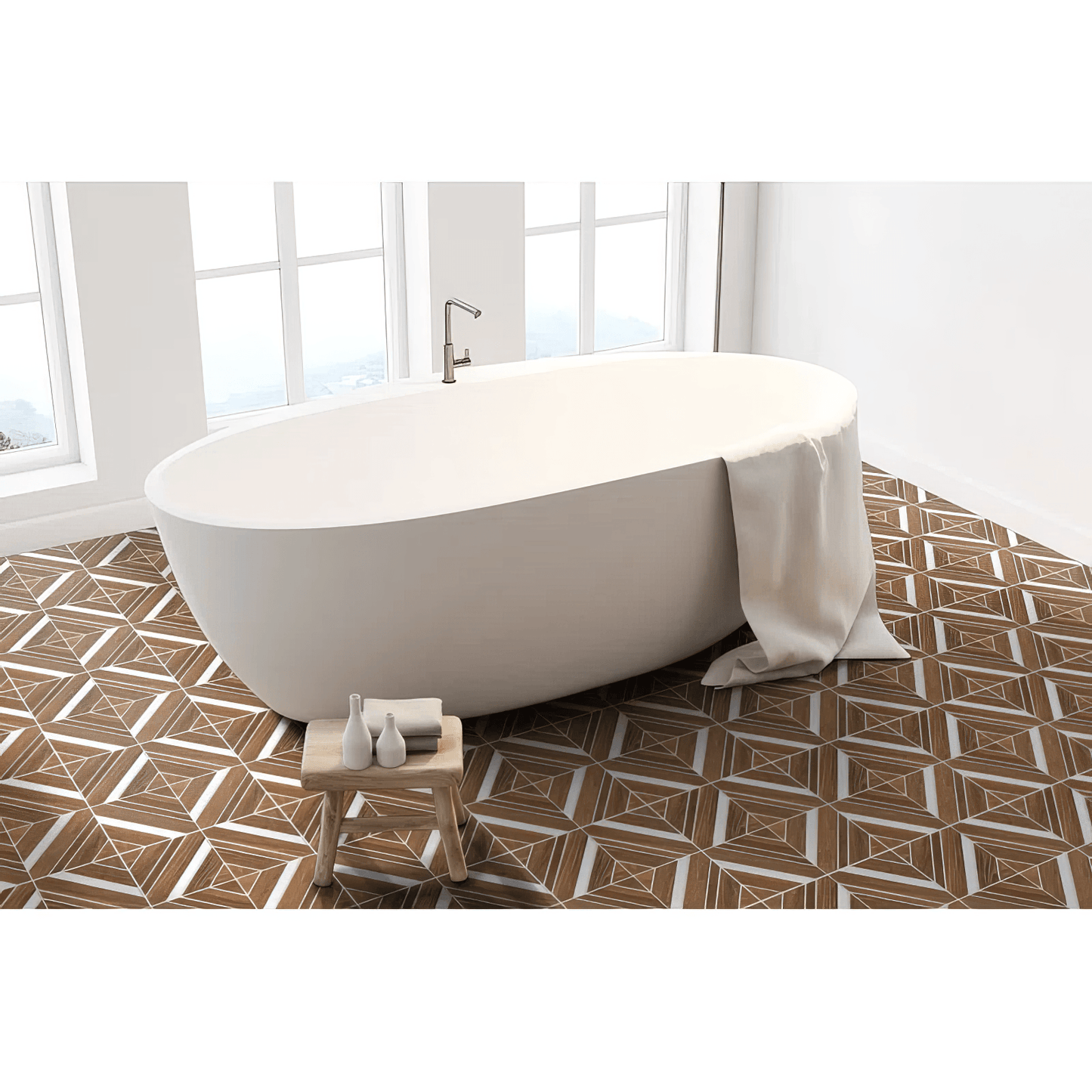 Parque 3 Brown Matte Porcelain Mosaic Tile For Walls & Floors - MARICERA