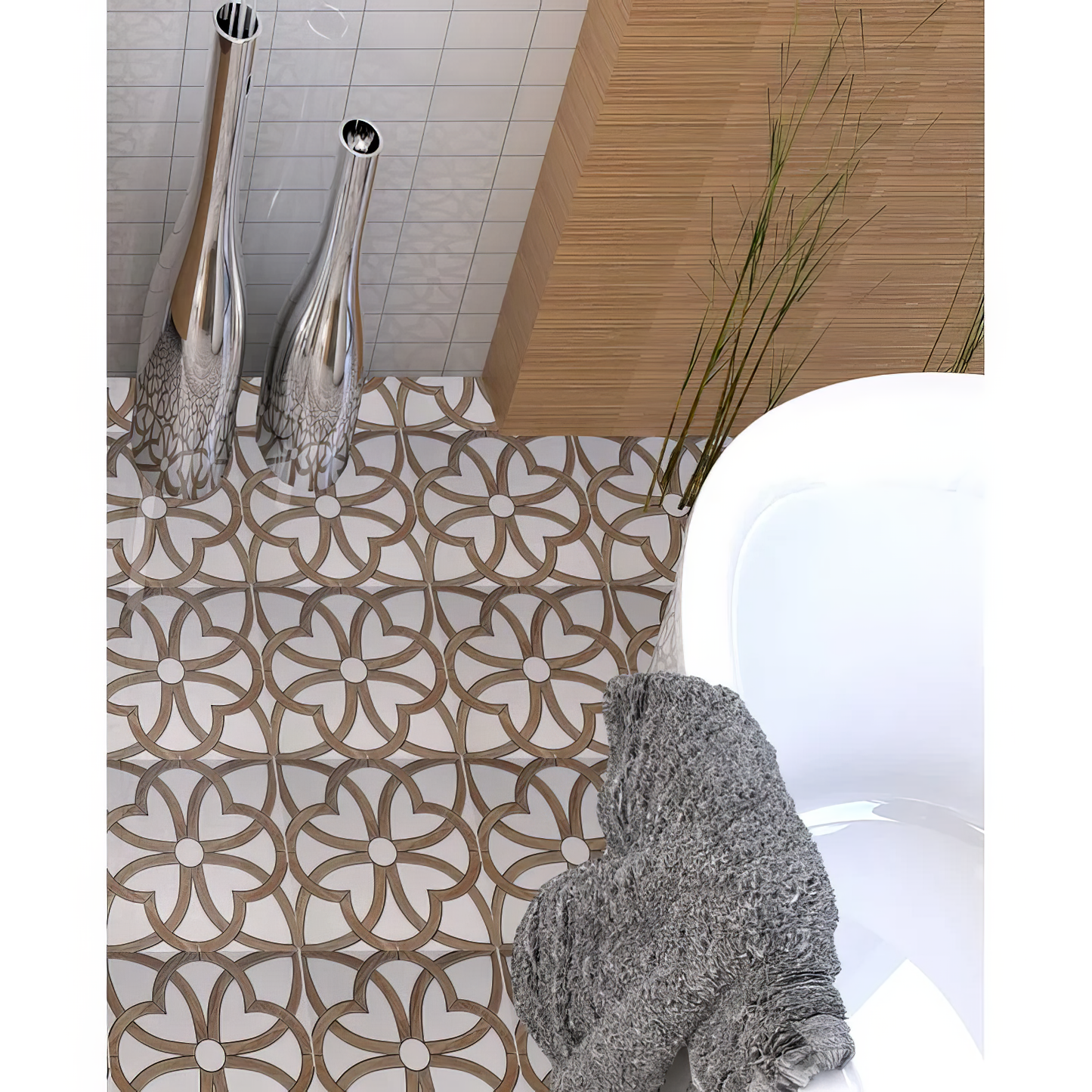 Clementine Matte Brown Porcelain Mosaic Tile For Walls & Floors