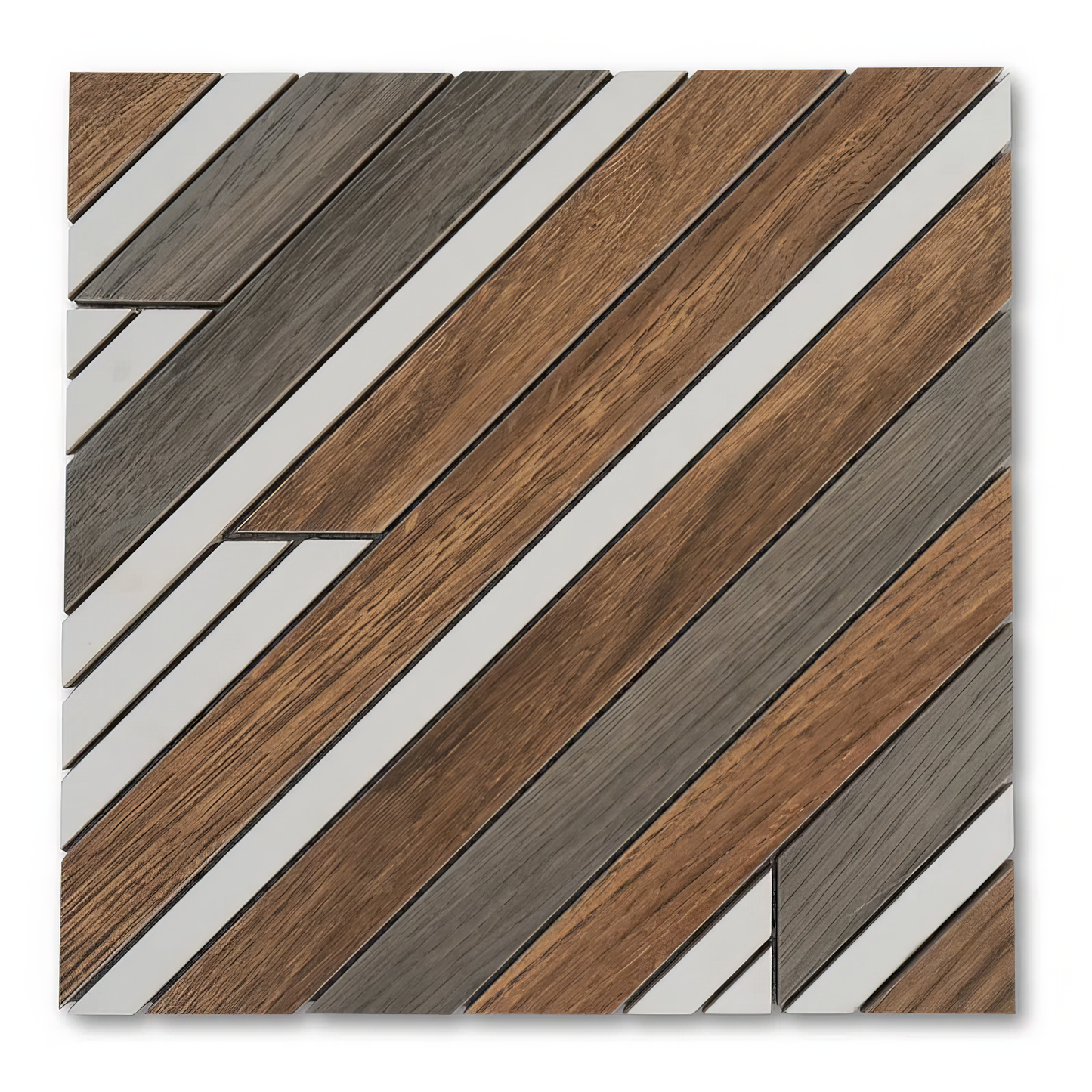 Tribe Matte Brown Porcelain Mosaic Tile For Walls & Floors