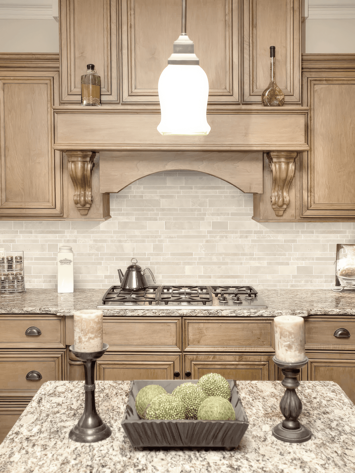 Brick Travertine Beige Honed and Filled Mosaic Tile For Walls & Floors - MARICERA